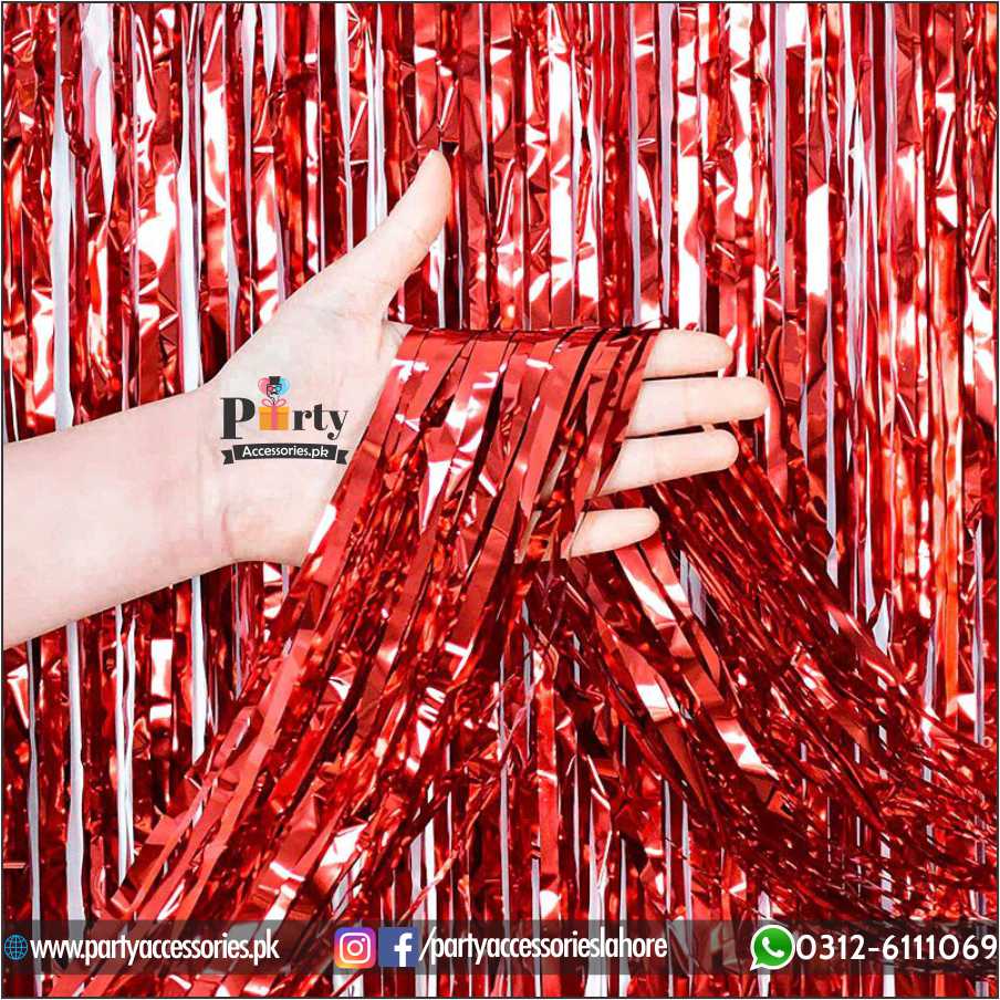 Metallic Foil Tinsel Fringe Curtain for Birthday or other Party Backdrops Decoration door decoration