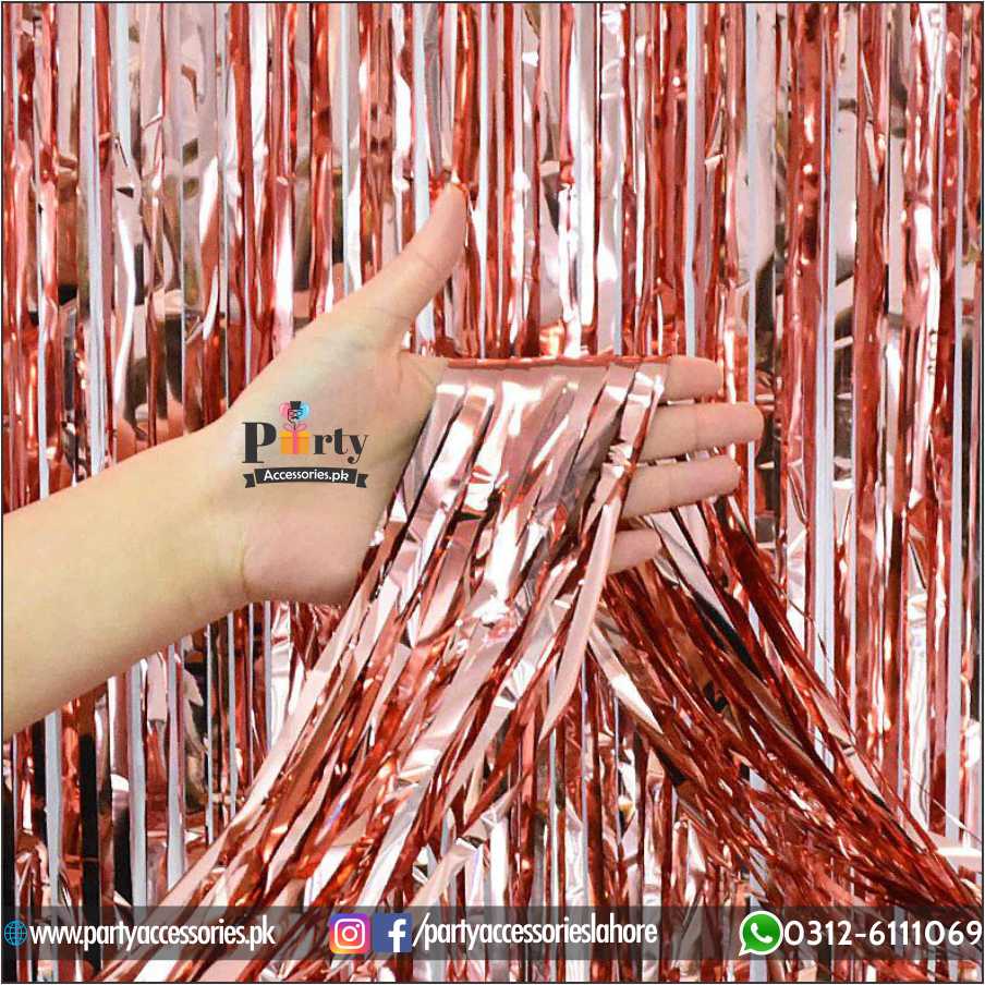 Metallic Foil Tinsel Fringe Curtain for Birthday or other Party Backdrops Decoration door decoration