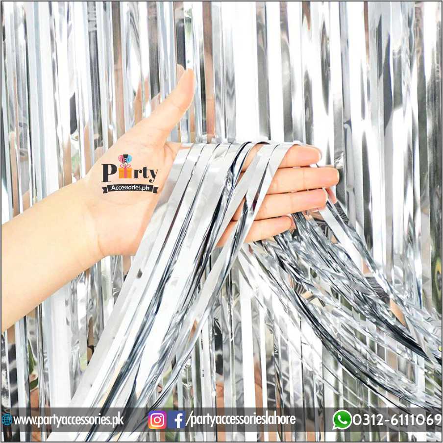 Metallic Foil Tinsel Fringe Curtain for Birthday or other Party Backdrops Decoration door decoration