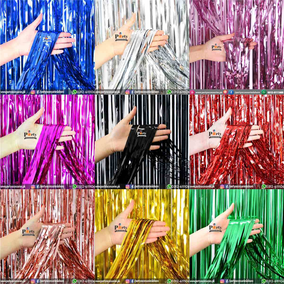 Metallic Foil Tinsel Fringe Curtain for Birthday or other Party Backdrops Decoration door decoration