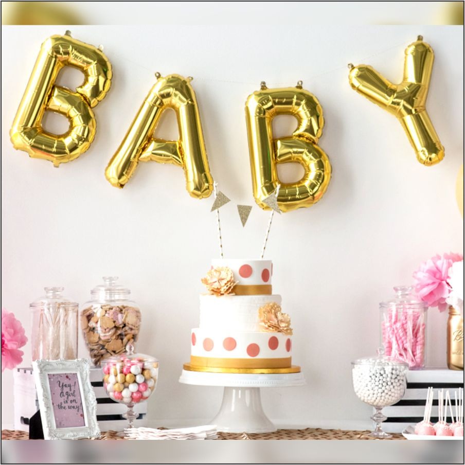 Letter Alphabet Golden Foil Balloons