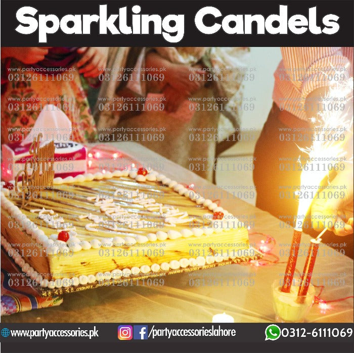 Birthday cake Sparkling firework candles | attractive birthday cake decoration surprise sparking candle