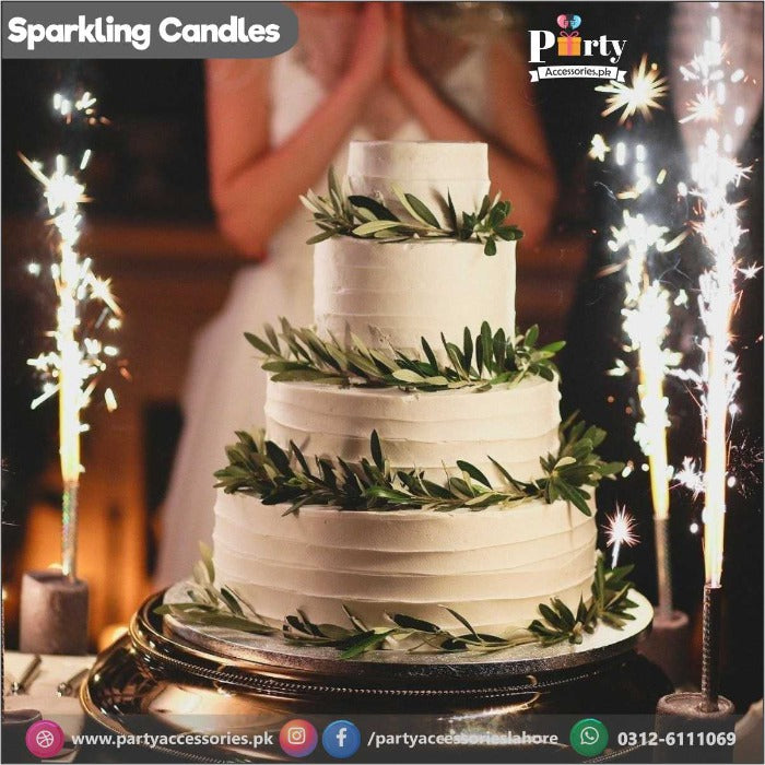 Birthday cake Sparkling firework candles | attractive birthday cake decoration surprise sparking candle