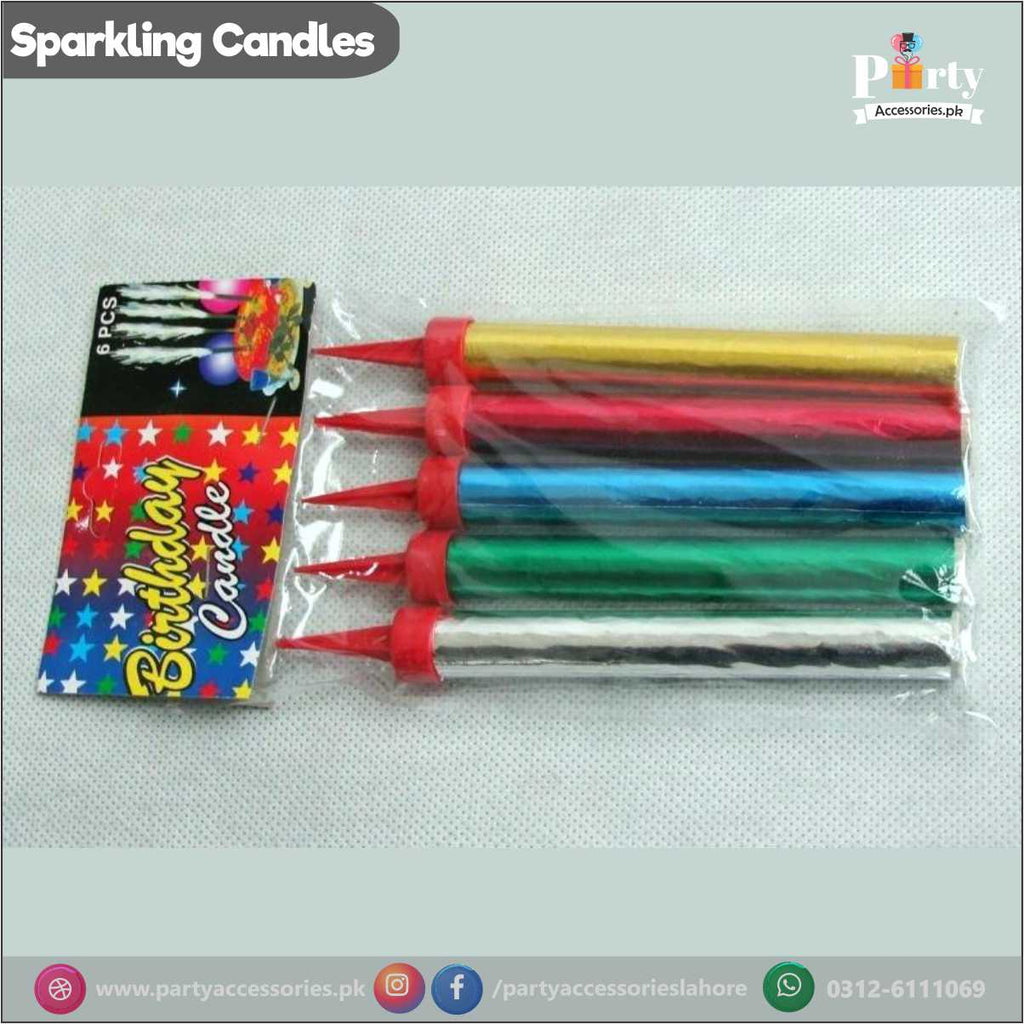 Birthday cake Sparkling firework candles | attractive birthday cake decoration surprise sparking candle